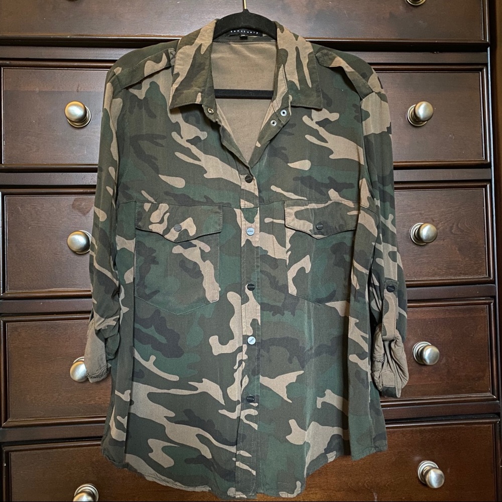 Sanctuary Camo Long Sleeve Button Down